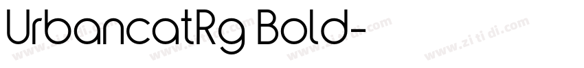 UrbancatRg Bold字体转换